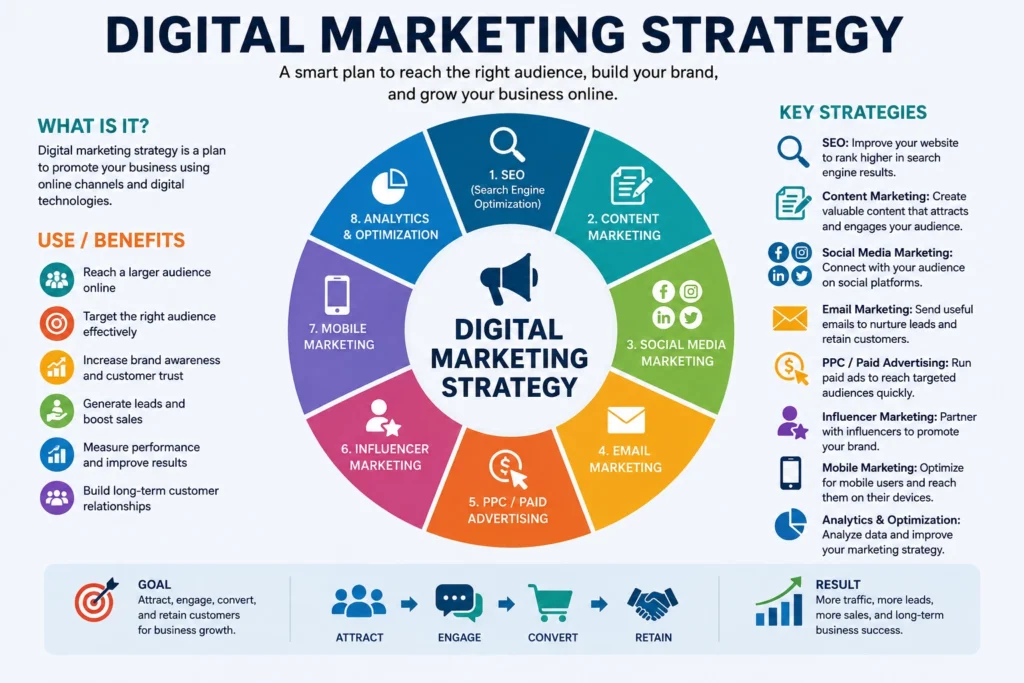 Digital Marketing Strategy: What It Is, Its Uses, Importance, and Key Strategies